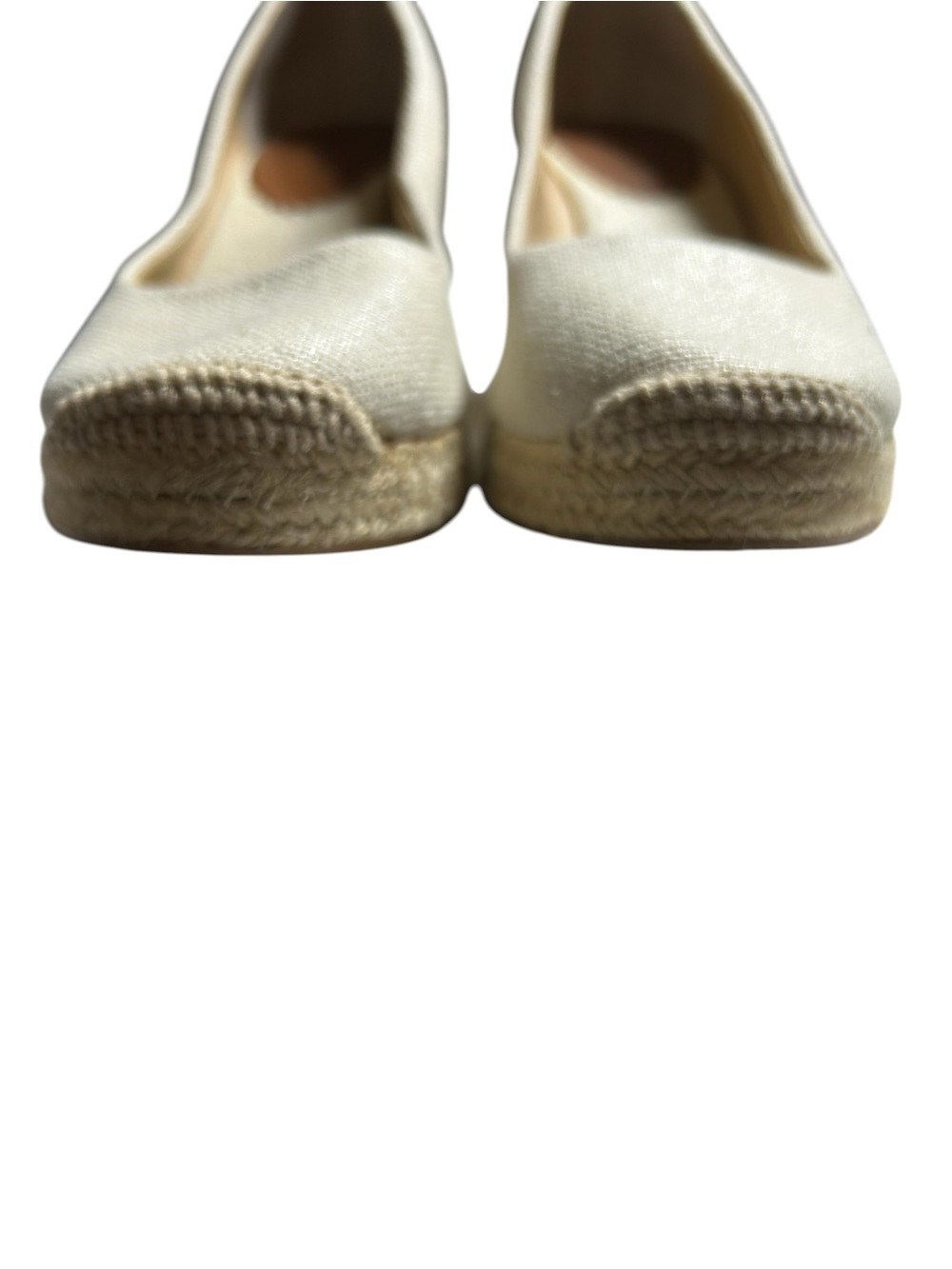 J.Crew Seville Espadrille Wedge Sandals Beige Canvas Jute Platform Size 9 - Picture 2 of 7